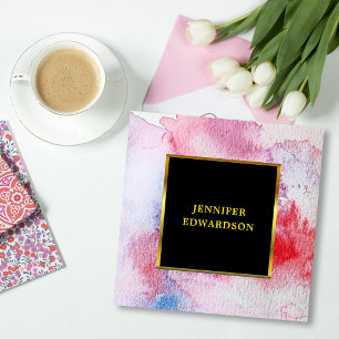 Moderner Spritzer in Aquarellfarben beruflich Quadratische Visitenkarte