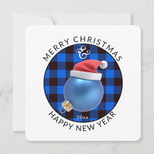 Moderner Squar, Weihnachten Ornament & Blau Kari