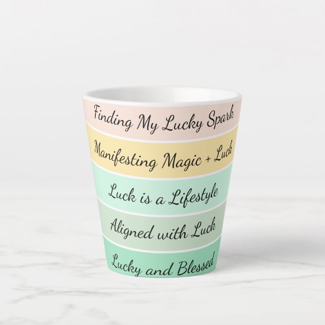 Moderner St. Patrick’s Day Farbverlauf Milchtasse (Vorderseite)