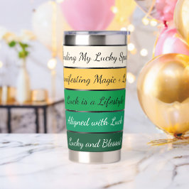 Moderner St. Patrick’s Day Farbverlauf Thermobecher
