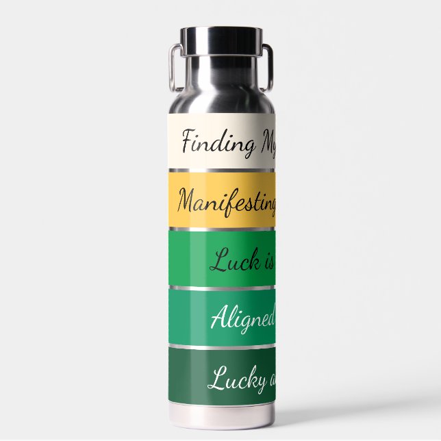 Moderner St. Patrick’s Day Farbverlauf Trinkflasche (Vorne)