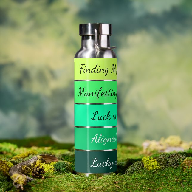 Moderner St. Patrick’s Day Gradient Trinkflasche (Außenbereich (gedreht))