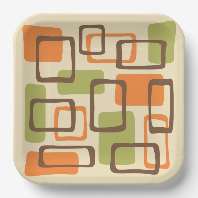 Moderner Stil des Mittelalters Pappteller (Vorderseite)