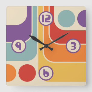 Moderner Stil des Mittelalters Quadratische Wanduhr