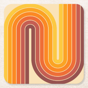 Moderner Stil des Mittelalters Rechteckiger Pappuntersetzer