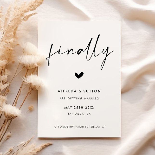 Moderner Stil endlich Save The Date (Von Creator hochgeladen)