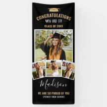 Moderner, stilvoller Black 4 Foto Collage Abschlus