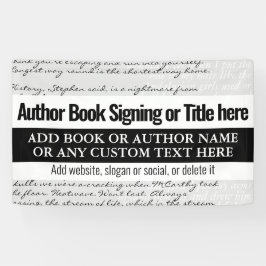Moderner, stilvoller Buchsignierer Buchtext Banner