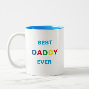 Moderner stilvoller bunter Papa Zweifarbige Tasse