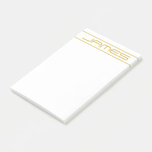Moderner stilvoller editierbarer Goldtext und Lini Post-it Klebezettel