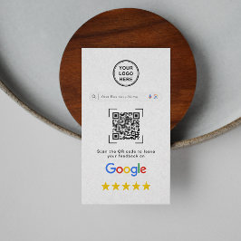 Moderner stilvoller Google-Review-QR-Code Visitenkarte