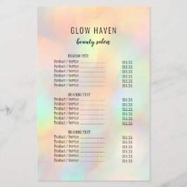 Moderner, stilvoller Holographic Beauty Salon Flyer