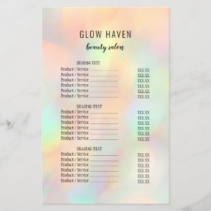 Moderner, stilvoller Holographic Beauty Salon Flyer