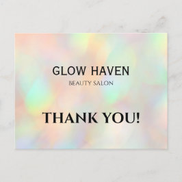 Moderner, stilvoller Holographic Beauty Salon Postkarte