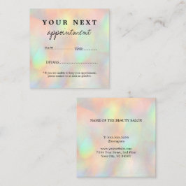 Moderner, stilvoller Holographic Beauty Salon Terminkarte