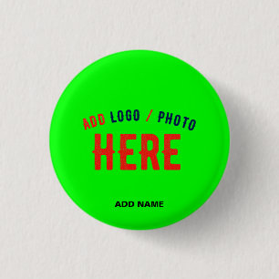 MODERNER STILVOLLER KUNSTSTOM NEON GREEN VERIFIED  BUTTON