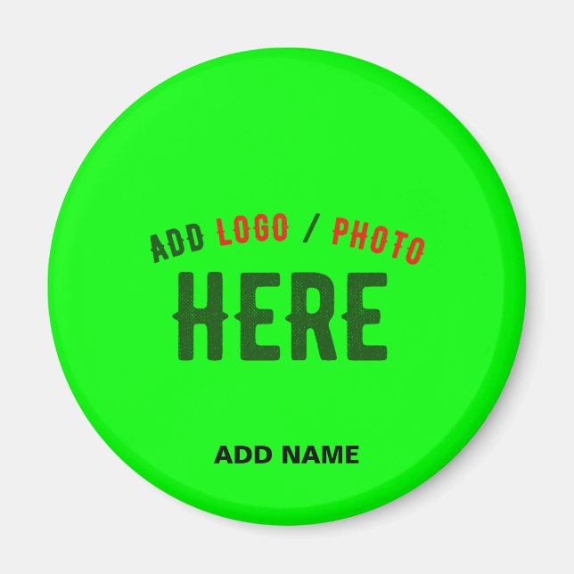 MODERNER STILVOLLER KUNSTSTOM NEON GREEN VERIFIED  MAGNET (Vorne)