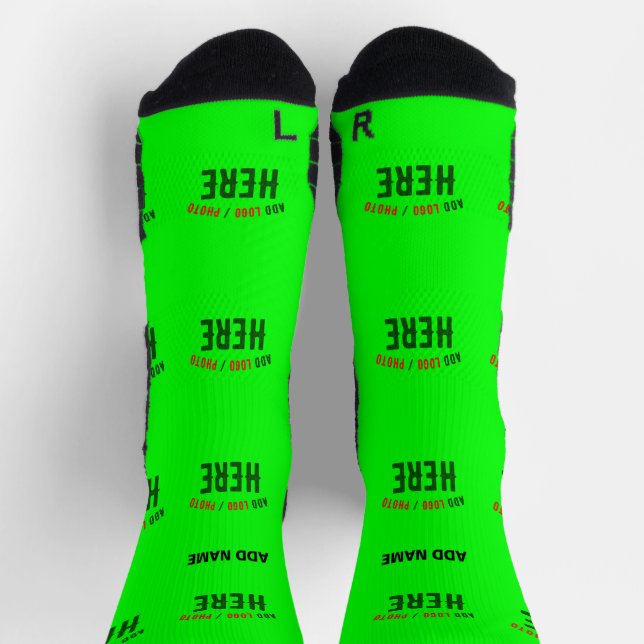 MODERNER STILVOLLER KUNSTSTOM NEON GREEN VERIFIED  SOCKEN (Oben)