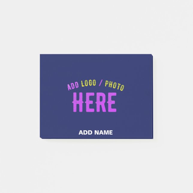 MODERNER STILVOLLER KUSTOM NAVY BLAUE VERIFIED MAR POST-IT KLEBEZETTEL (Vorderseite)