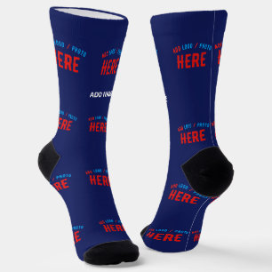 MODERNER STILVOLLER KUSTOM NAVY BLAUE VERIFIED MAR SOCKEN