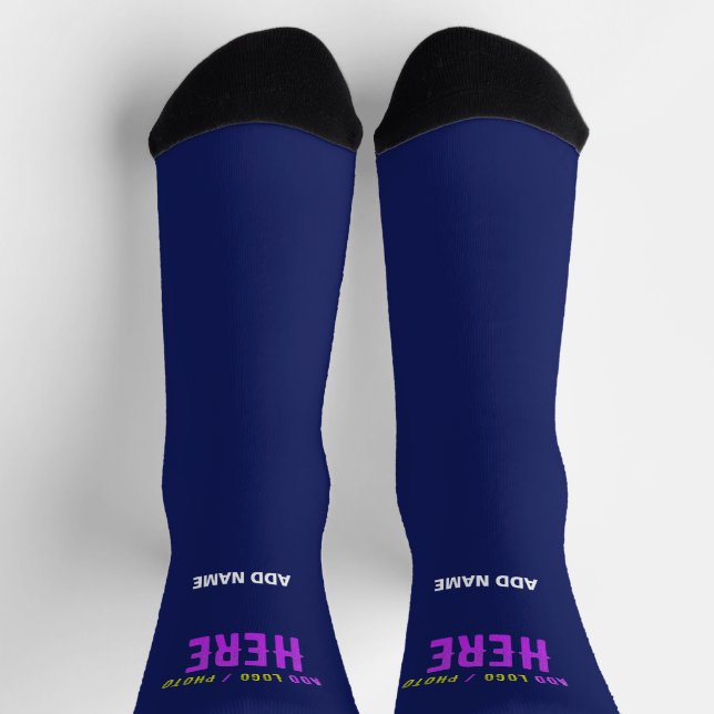 MODERNER STILVOLLER KUSTOM NAVY BLAUE VERIFIED MAR SOCKEN (Oben)