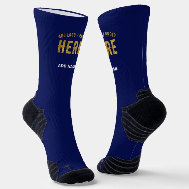MODERNER STILVOLLER KUSTOM NAVY BLAUE VERIFIED MAR SOCKEN (Gewinkelt)
