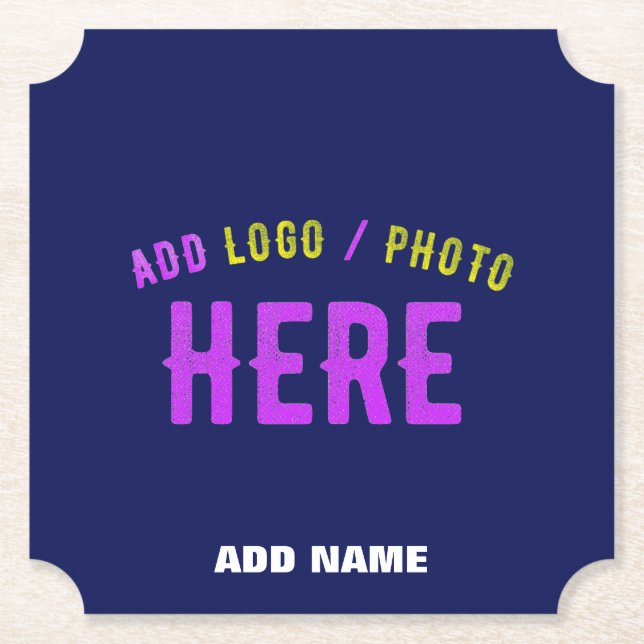 MODERNER STILVOLLER KUSTOM NAVY BLAUE VERIFIED MAR UNTERSETZER (Vorderseite)