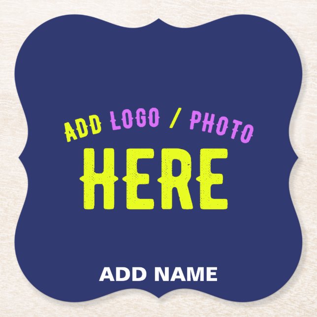 MODERNER STILVOLLER KUSTOM NAVY BLAUE VERIFIED MAR UNTERSETZER (Vorderseite)