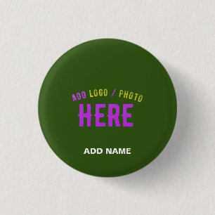 MODERNER STILVOLLER KUSTOM-WALD GRÜNE ÜBERPRÜFTE M BUTTON