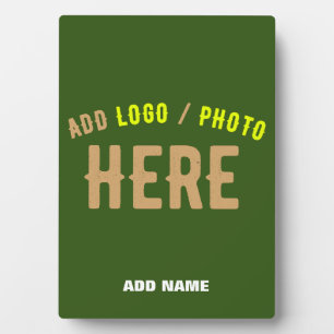 MODERNER STILVOLLER KUSTOM-WALD GRÜNE ÜBERPRÜFTE M FOTOPLATTE