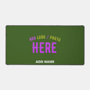 MODERNER STILVOLLER KUSTOM-WALD GRÜNE ÜBERPRÜFTE M SCHREIBTISCHUNTERLAGE