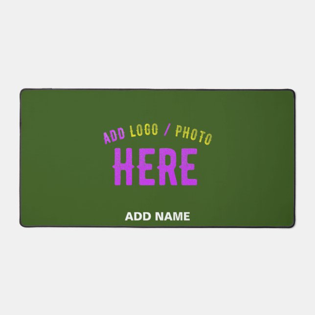 MODERNER STILVOLLER KUSTOM-WALD GRÜNE ÜBERPRÜFTE M SCHREIBTISCHUNTERLAGE (Vorderseite)