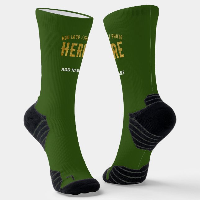 MODERNER STILVOLLER KUSTOM-WALD GRÜNE ÜBERPRÜFTE M SOCKEN (Gewinkelt)