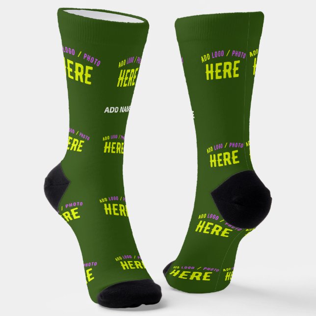 MODERNER STILVOLLER KUSTOM-WALD GRÜNE ÜBERPRÜFTE M SOCKEN (Gewinkelt)