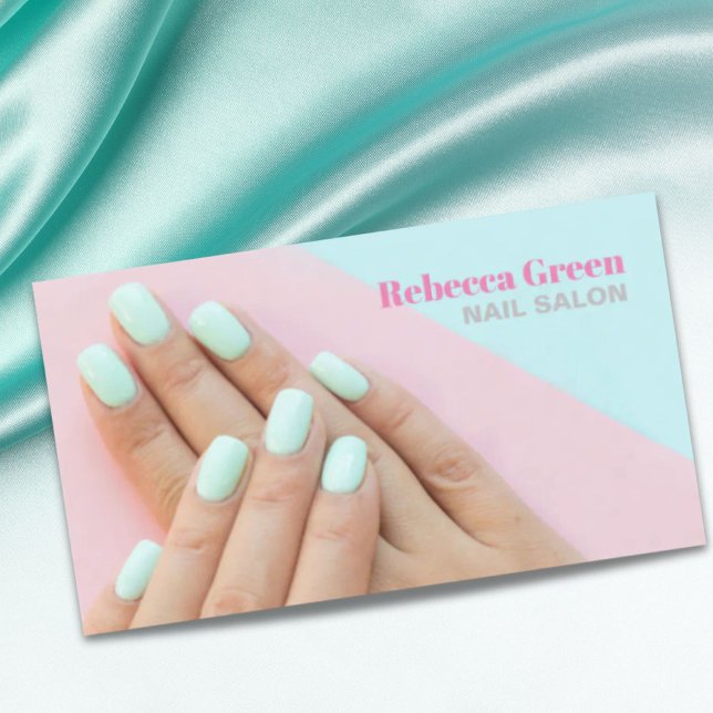 Moderner, stilvoller Maniküre Nail Artist Nail Sal Visitenkarte (Modern Stylish Manicurist Nail Artist Nail Salon Business Card)