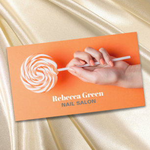 Moderner, stilvoller Maniküre Nail Artist Nail Sal Visitenkarte