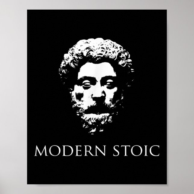 Moderner Stoiker mit Marcus Kaiser Aurelius Head Poster (Vorne)