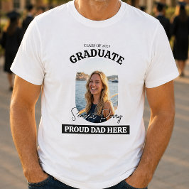 Moderner stolzer Vater hier | Foto-Abschluss-T-Shi T-Shirt