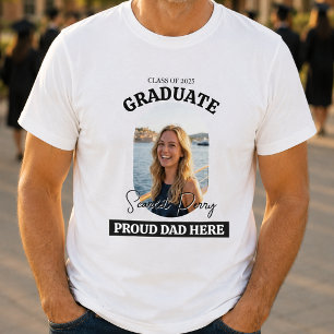 Moderner stolzer Vater hier   Foto-Abschluss-T-Shi T-Shirt