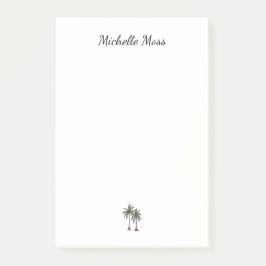 Moderner Strand Tropical Palm Trees Beach Elegante Post-it Klebezettel