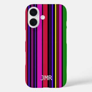 Moderner Strichcode-Designer für mehrere Farben iPhone 16 Hülle