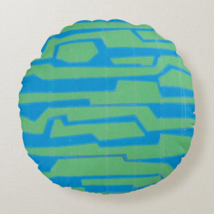 Moderner Stromkreis V Rundes Kissen