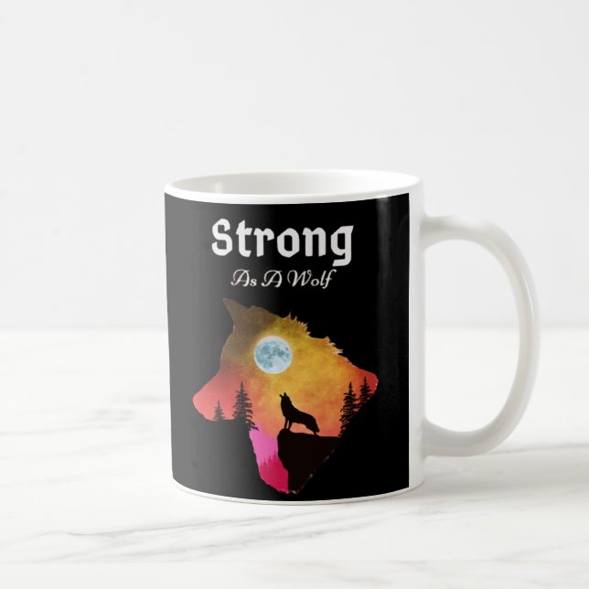 Moderner Strong Wolf Kaffeetasse (Rechts)