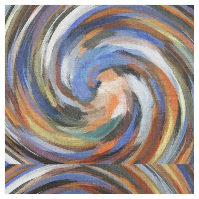 Moderner Strudel-abstrakte Kunst #37 Stoff (Nahaufnahme)