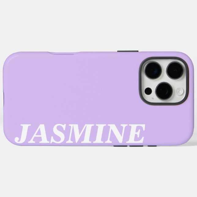MODERNER STYLISCH-INDIVIDUELLE NAME-SOLID-LAVENDER Case-Mate iPhone HÜLLE (Rückseite (Horizontal))