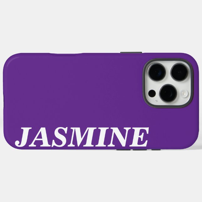 MODERNER STYLISCH-INDIVIDUELLE NAME SOLID LILA FAR Case-Mate iPhone HÜLLE (Rückseite (Horizontal))