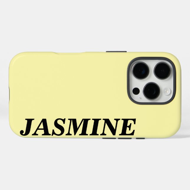 MODERNER STYLISCH-INDIVIDUELLE NAME SOLID YELLOW F Case-Mate iPhone HÜLLE (Rückseite (Horizontal))