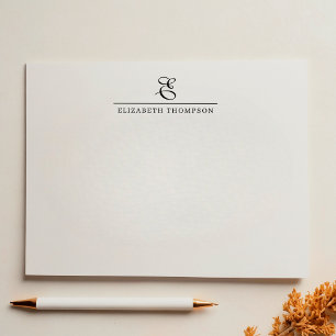 Moderner, stylischer Monogramm-Name Mitteilungskarte