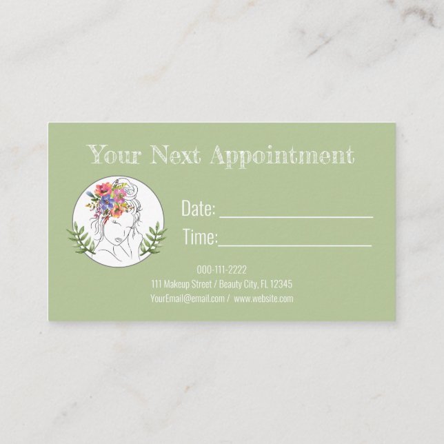 Moderner Stylist Wellness-Center des Östhetik Eleg Terminkarte (Rückseite)