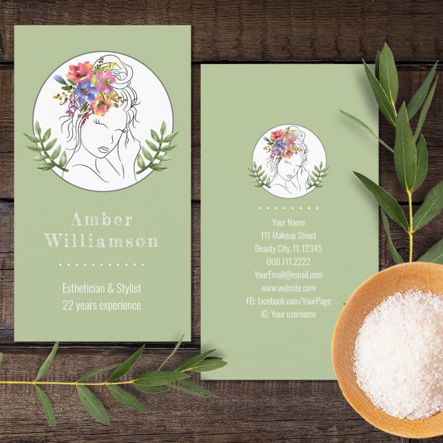 Moderner Stylist Wellness-Center des Östhetik Eleg Visitenkarte (Von Creator hochgeladen)